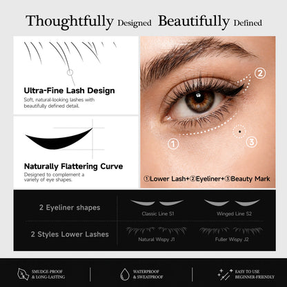3-in-1 Lower Lash, Eyeliner & Beauty Mark Stamp Kit