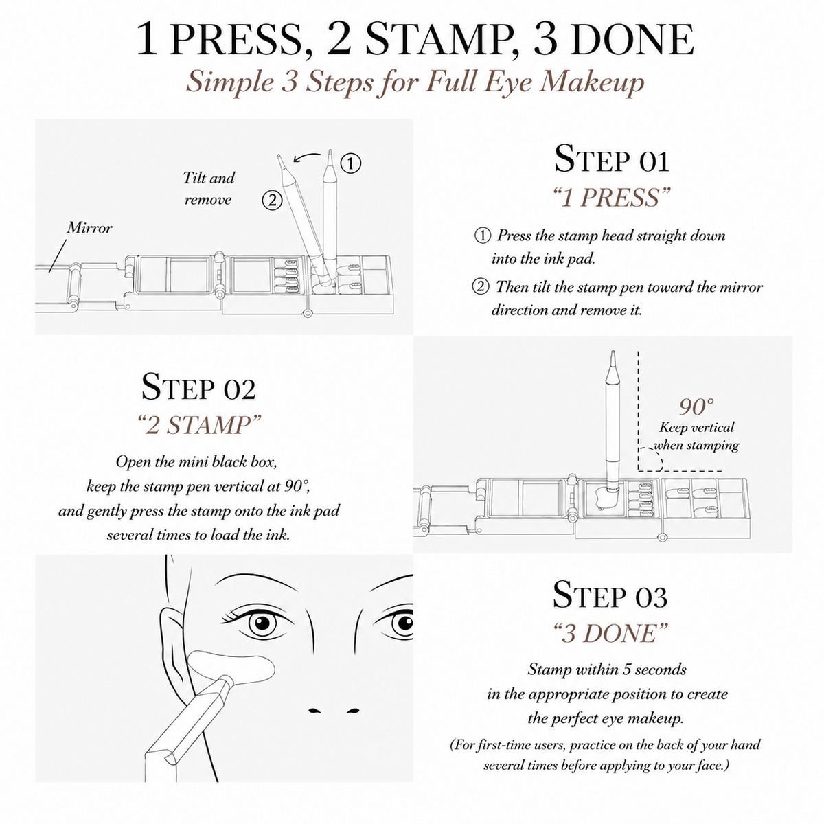 How to use the eye makeup stamp kit