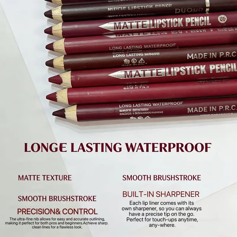 Matte lip liner precision tip