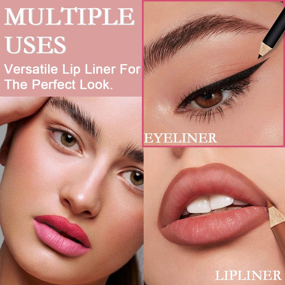 Matte lip liner makeup looks