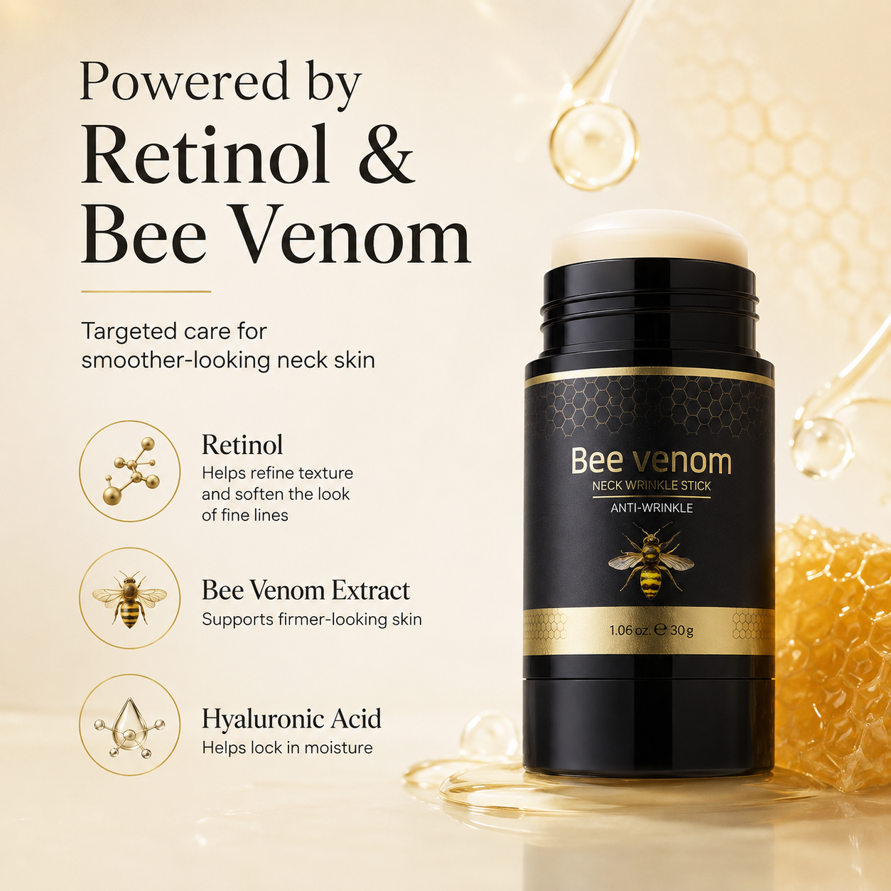 Retinol & Bee Venom Neck Wrinkle Stick