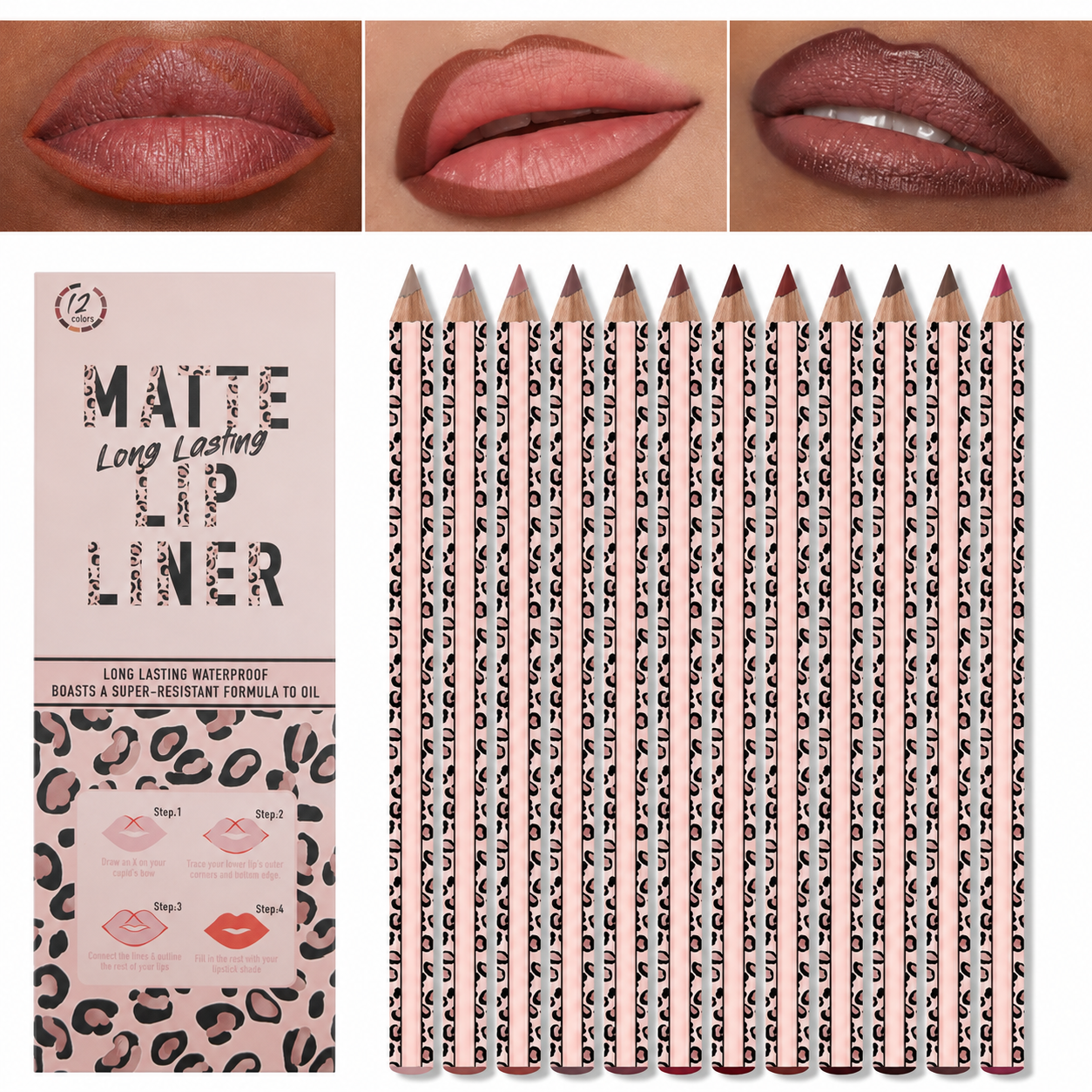 Full 12-Color Lip Liner Set