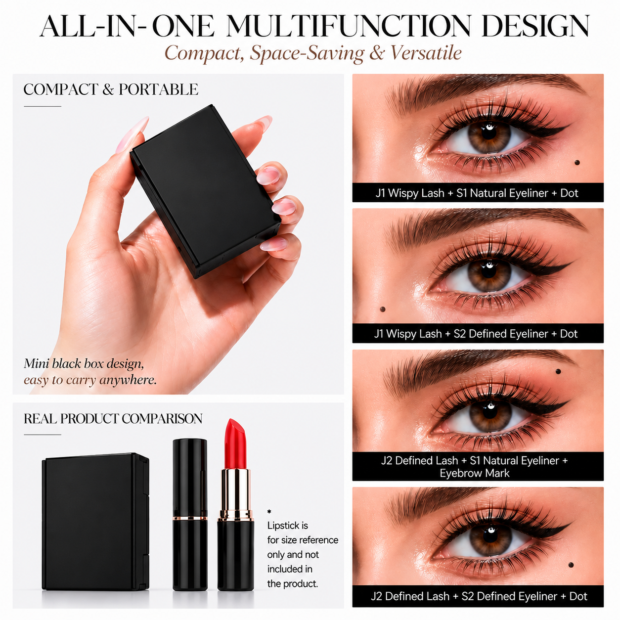 3-in-1 Lower Lash, Eyeliner & Beauty Mark Stamp Kit